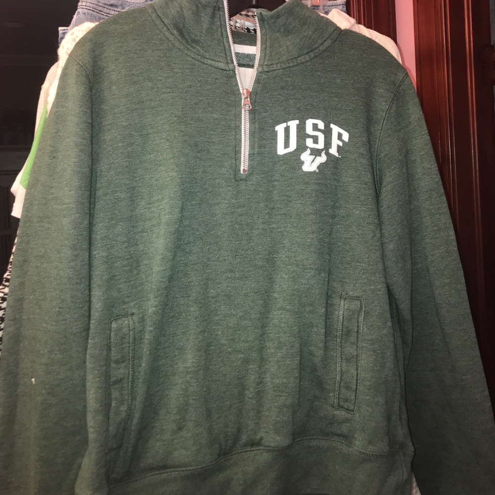 USF quarter zip jacket from bookstore